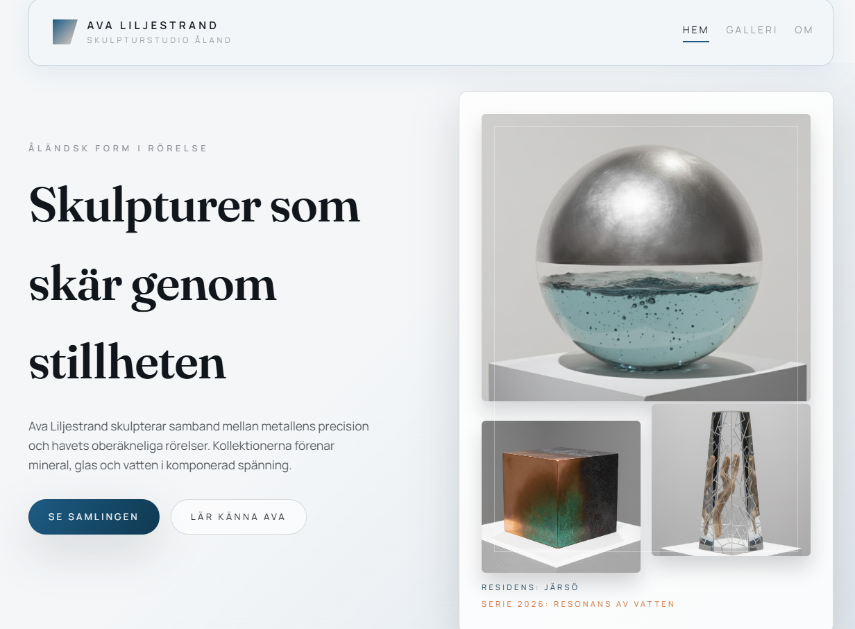 AVA ATELJÉ skulptörwebbplats